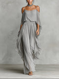 Ensemble caraco en mousseline et pantalon Samantha