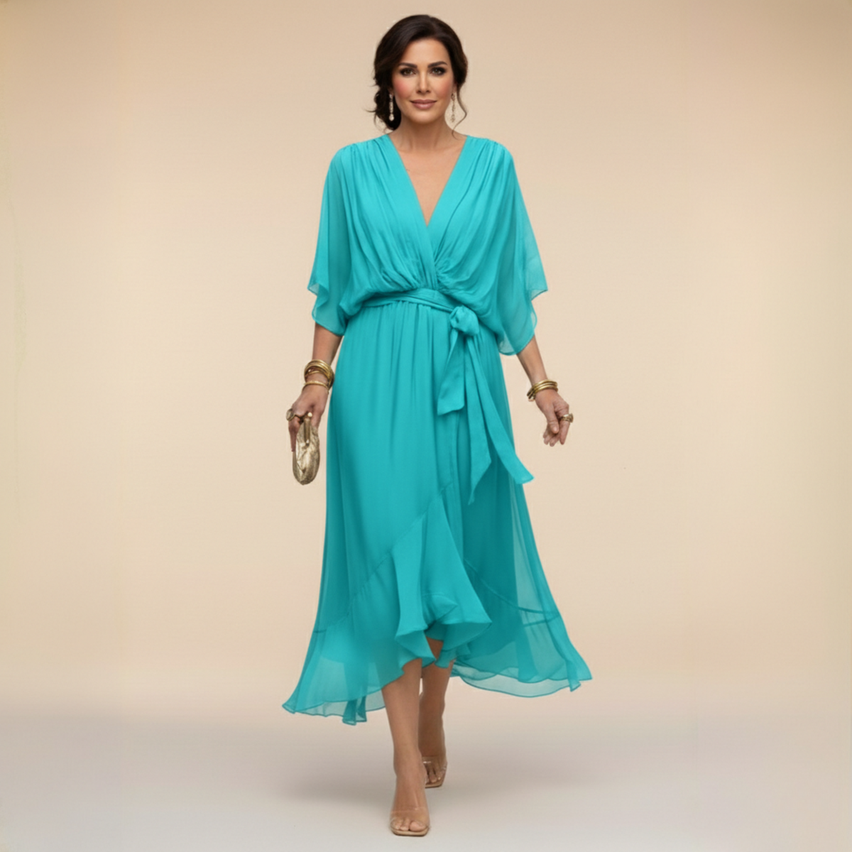 Monica | Vestido con cuello en V