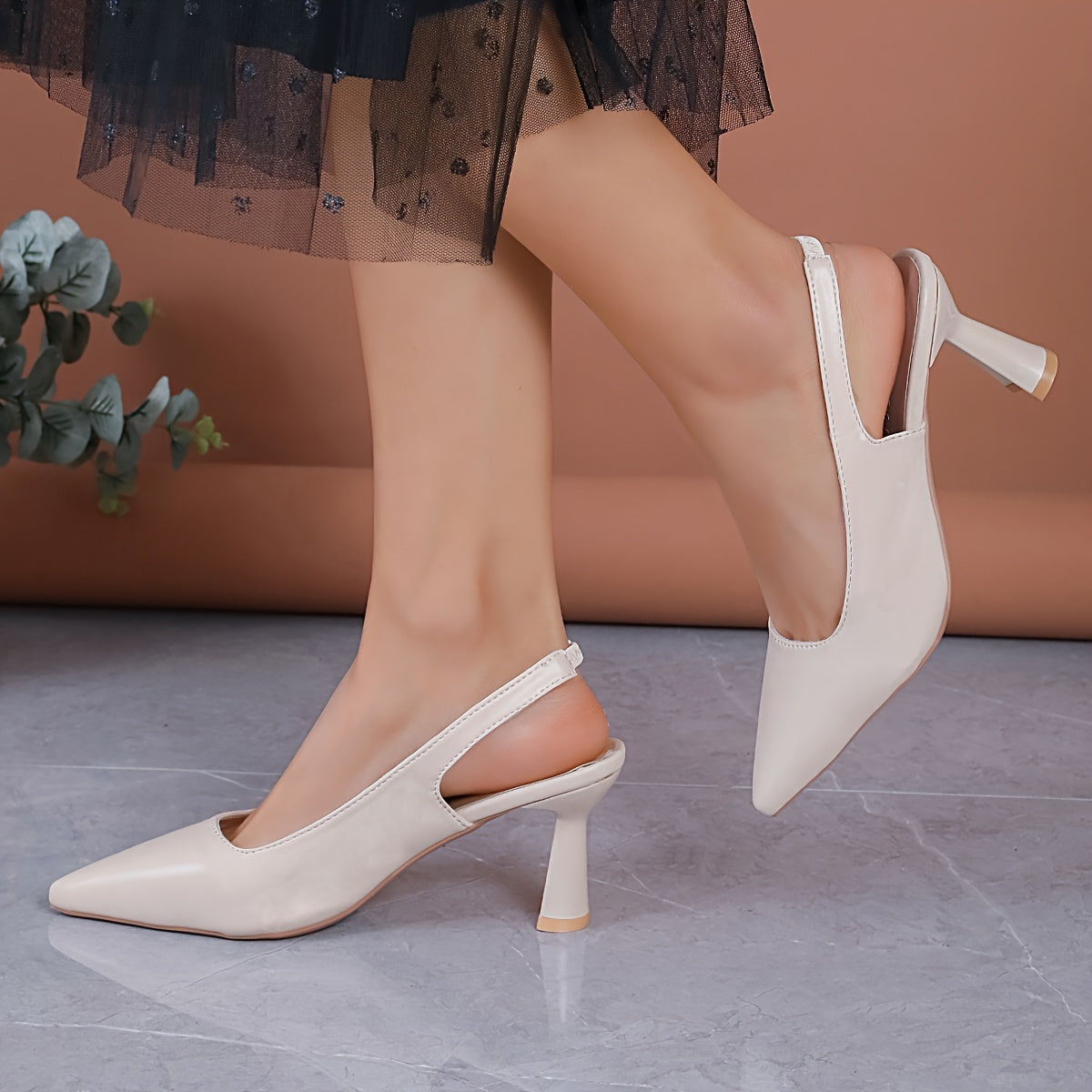 Sophia | Sapatos de salto elegantes com tira traseira