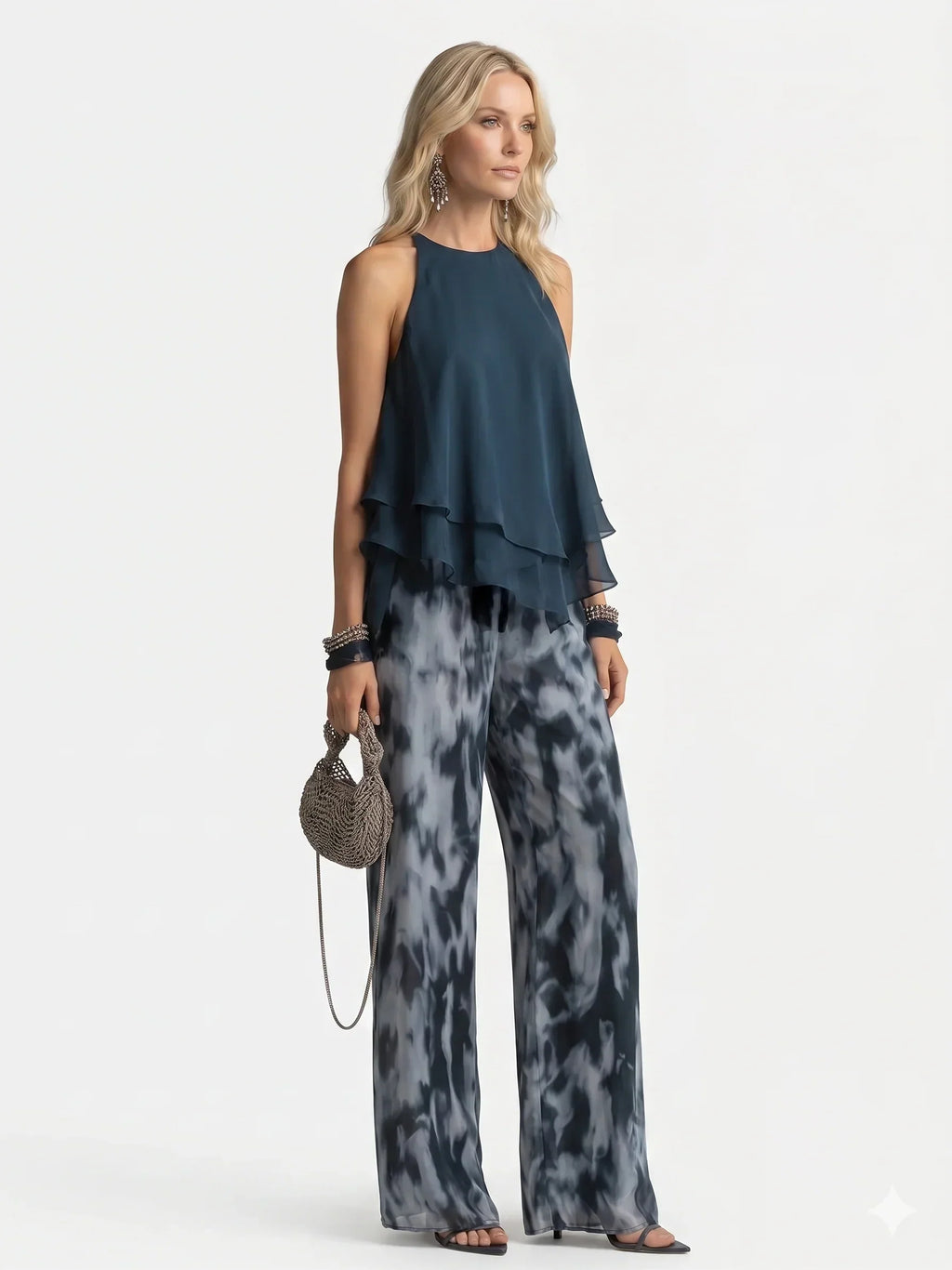 Elegante conjunto de gasa de dos piezas