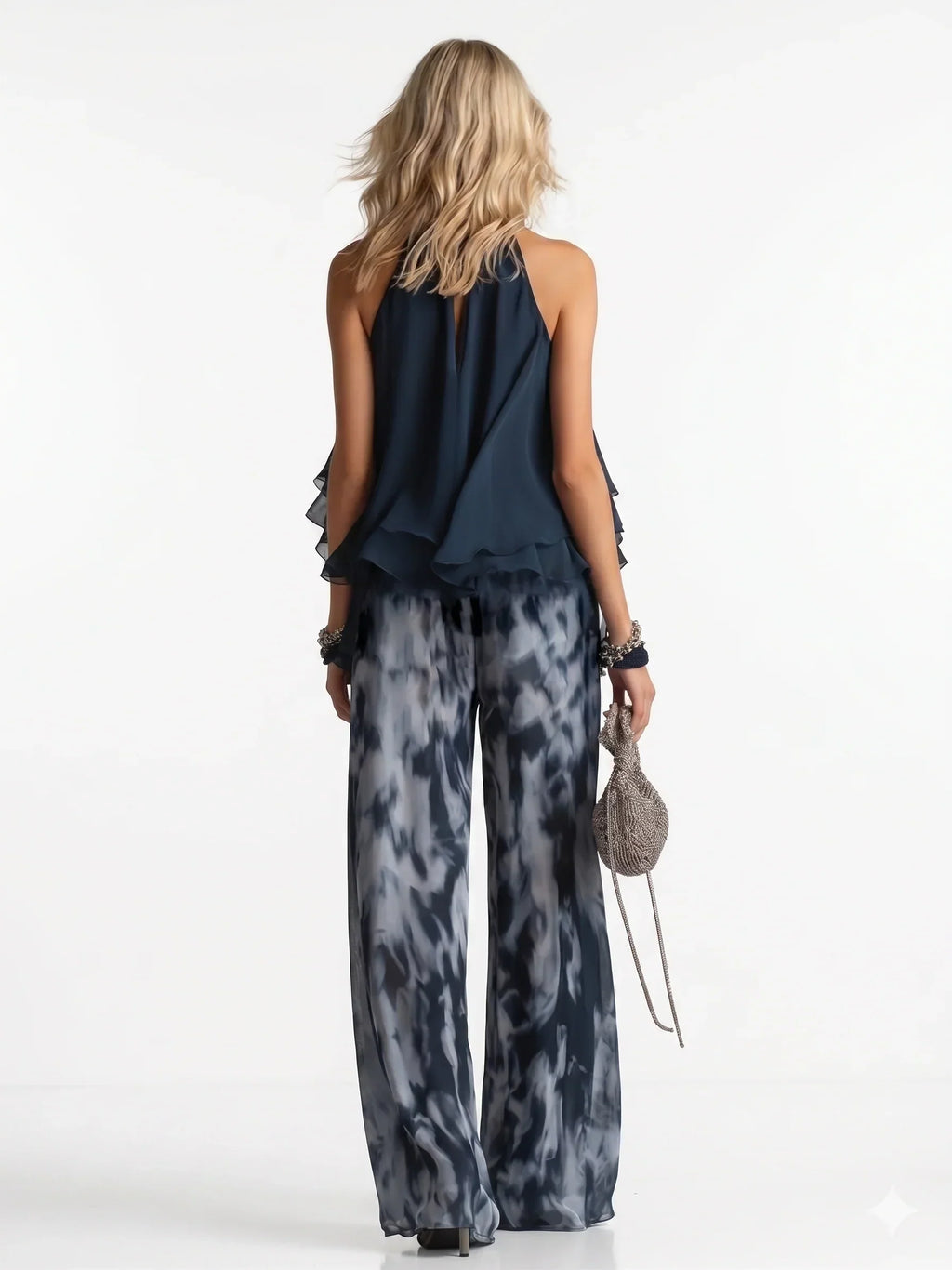 Elegante conjunto de gasa de dos piezas