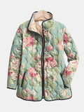 Carys | Jaqueta acolchoada retrô com estampa floral