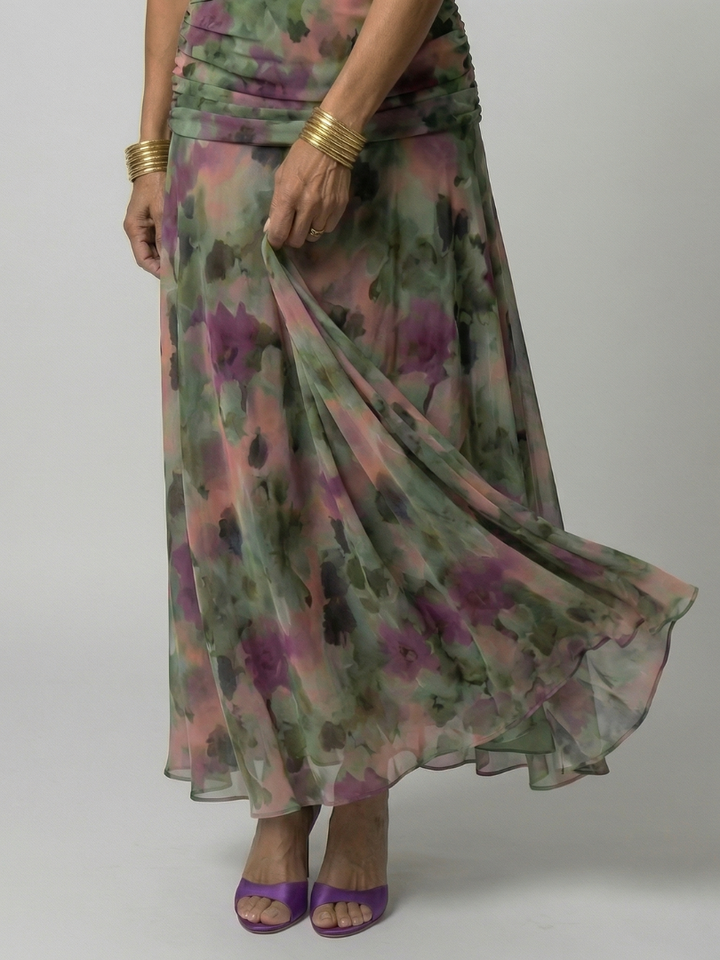 Calen | Vestidos Midi con Hombros Descubiertos y Fluidez