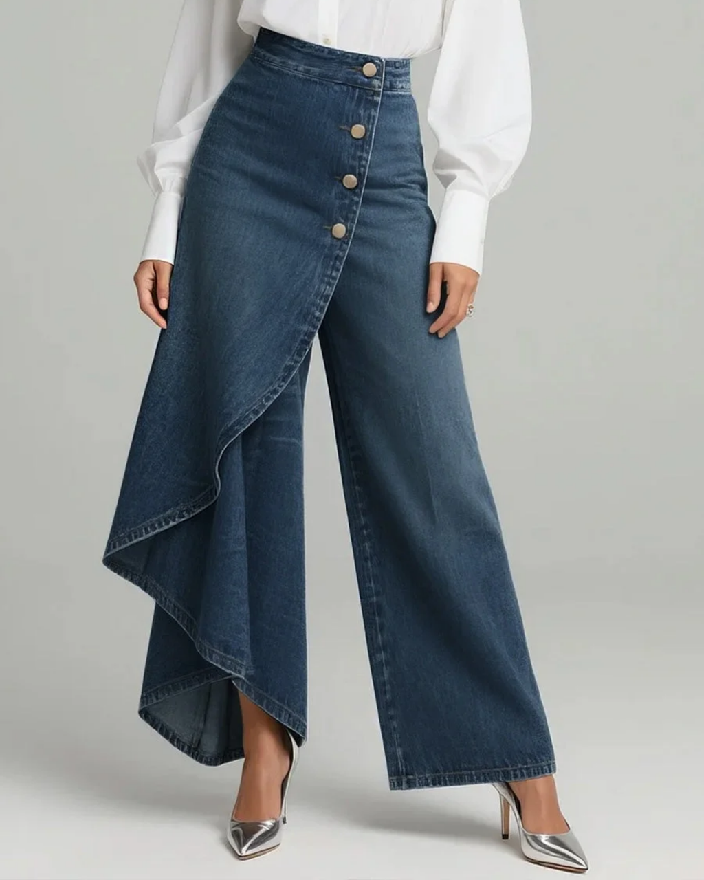 Ashley | Denim wikkelbroek