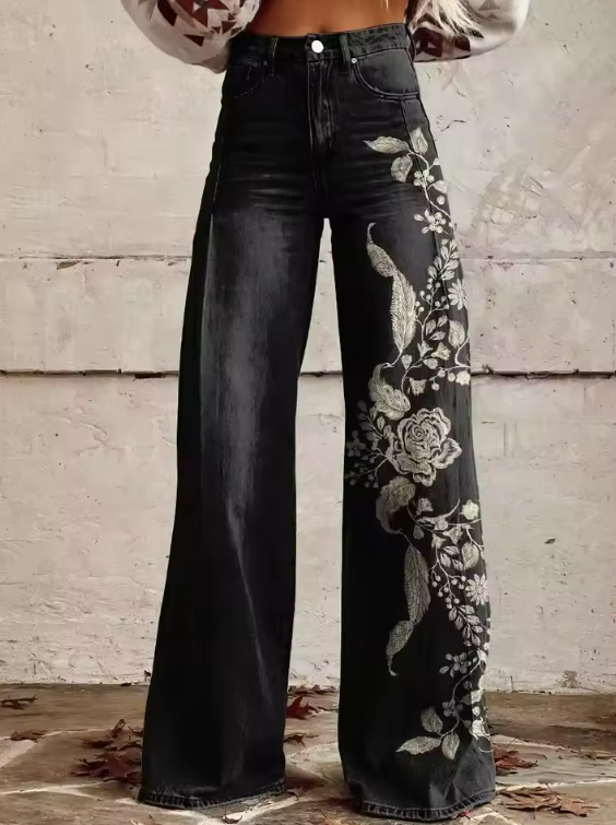 ECSLISSI - Pantalon bohème élégant
