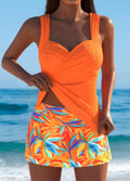 Jersey - Ensemble tankini raffiné avec jupe