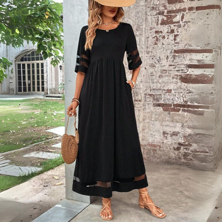 Aubrey™ | Vestido Midi que Valoriza e Suaviza a Barriga