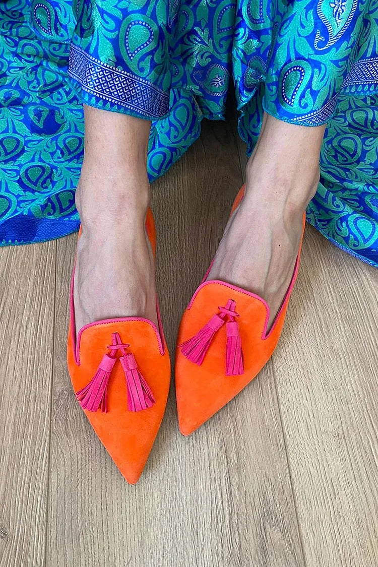 Mocassino con eleganti nappine