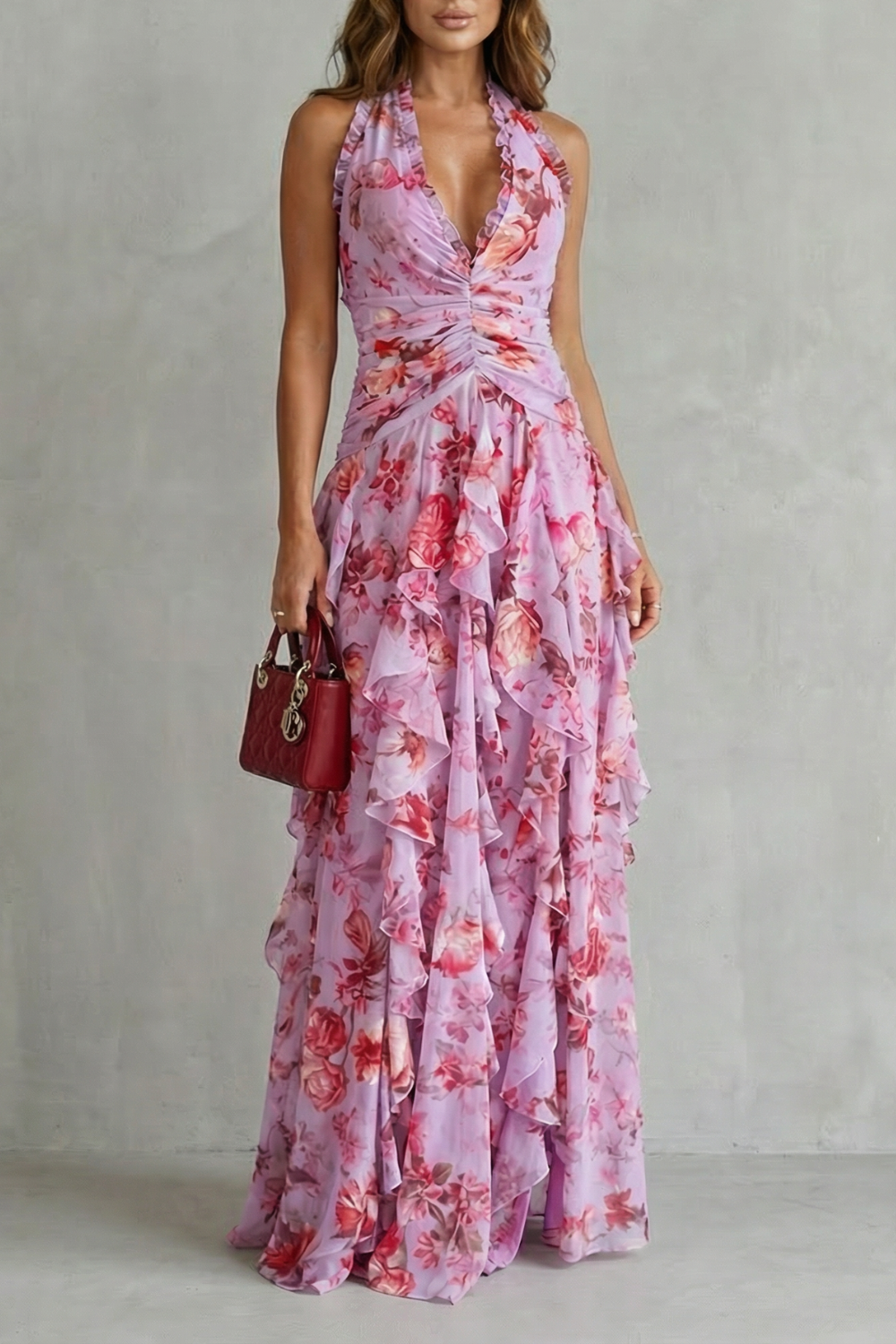 Bella | Vestido longo com decote frente única