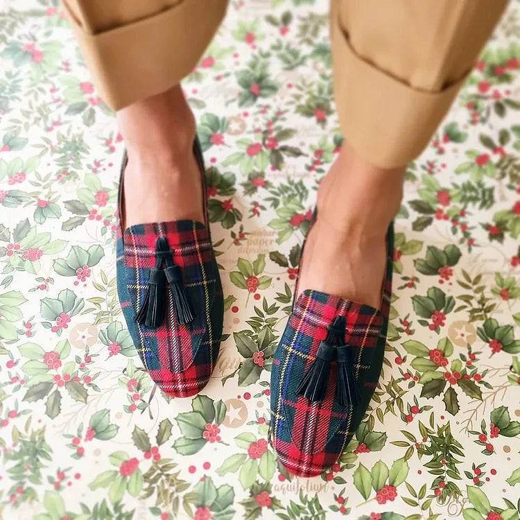 Mocasín de estilo escocés con flecos