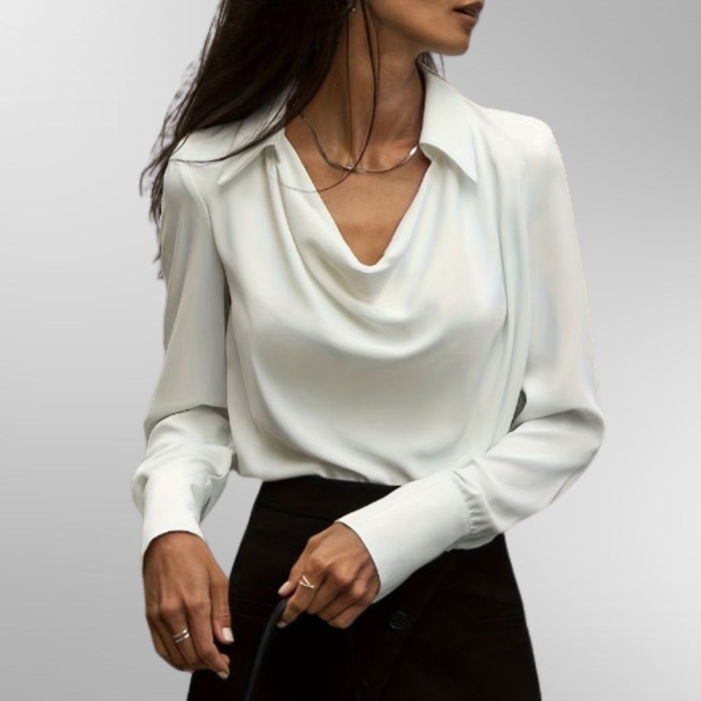 Violet | Blusa elegante de cetim
