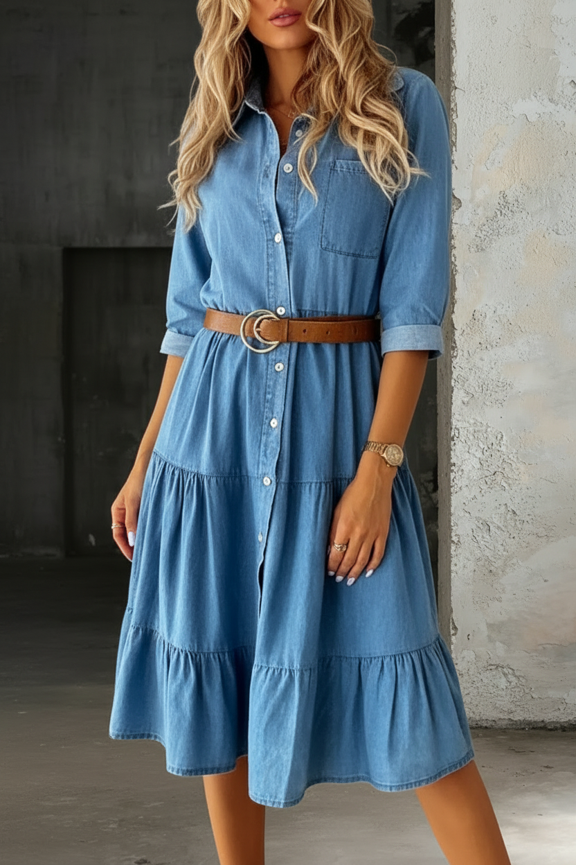 Barbara | Casual elegante denimjurk