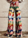 Léon - Pantalon élégant à fleurs