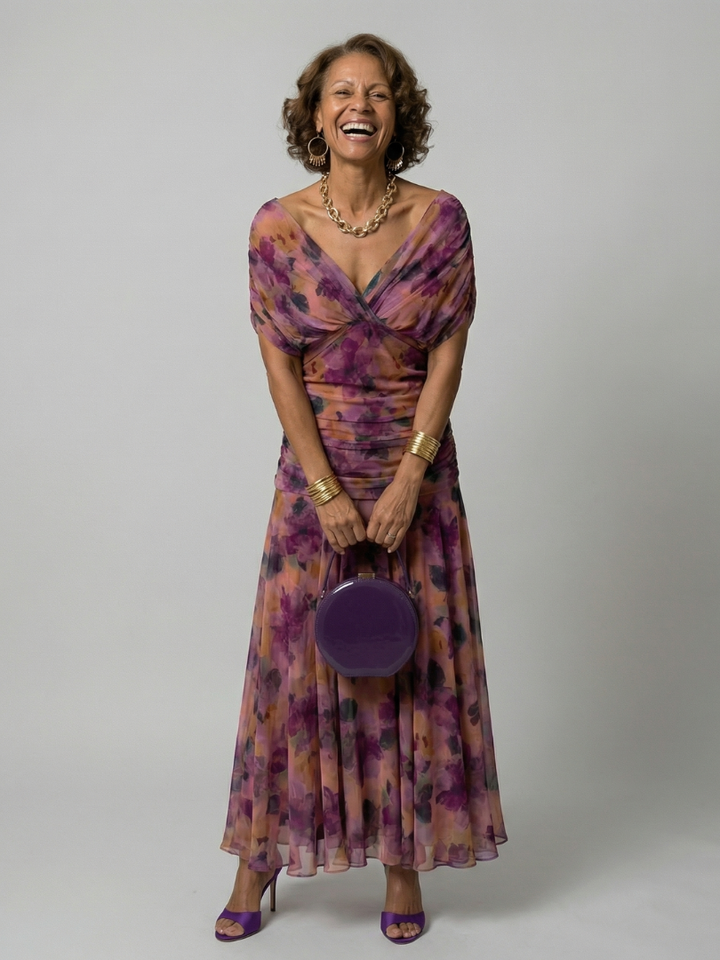 Calen | Vestidos Midi con Hombros Descubiertos y Fluidez