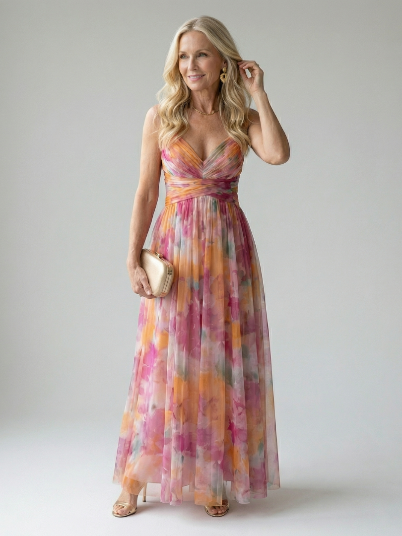 Isel | Vestido largo cruzado suave