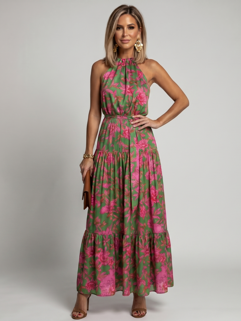 Rowen | Abito midi drappeggiato all'americana