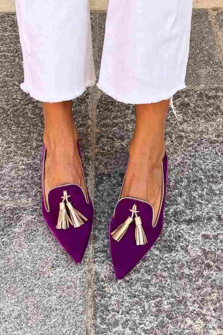 Mocassino con eleganti nappine