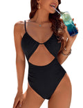 Serena | Eendelige monokini met uitsparingen en buikcorrigerend effect
