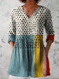 Valérie | Blouse longue à col en V