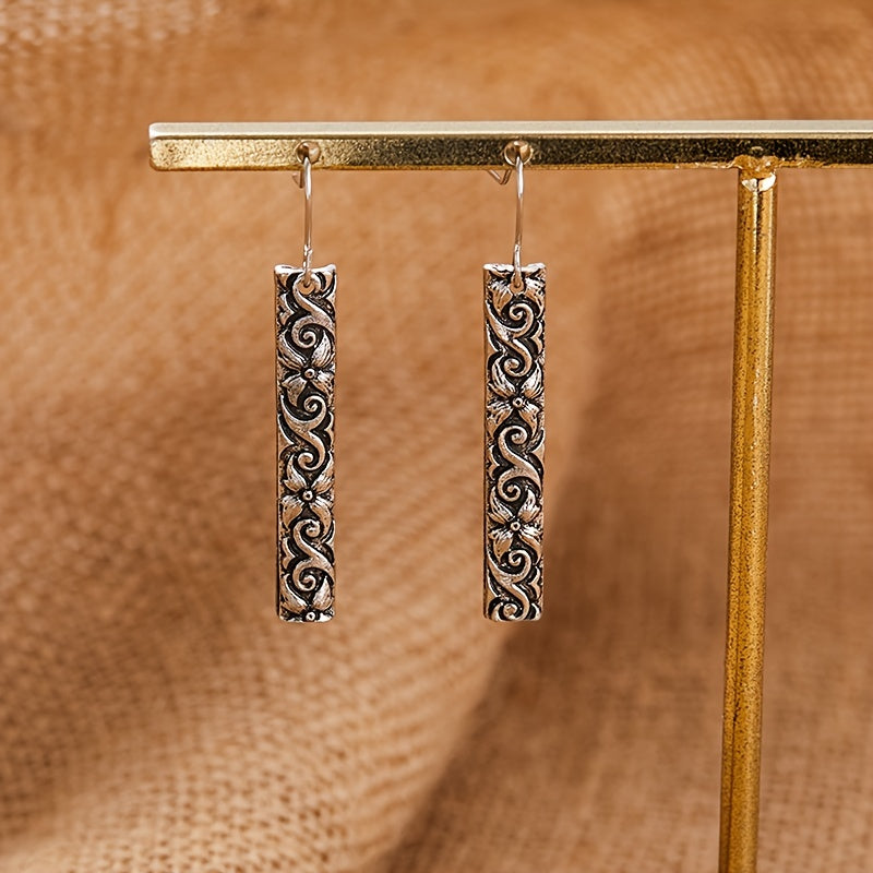 Vintage Boho Bar Pendant Earrings
