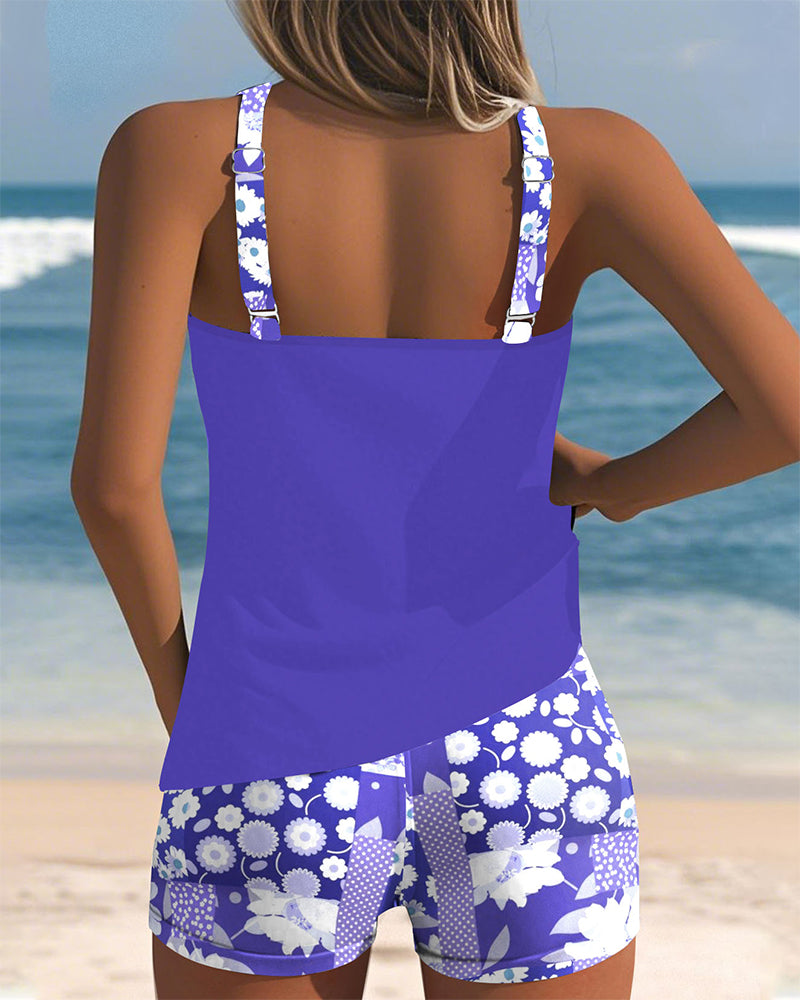 Sabrina | Comfortabel tweedelig strandbadpak met bloemenprint