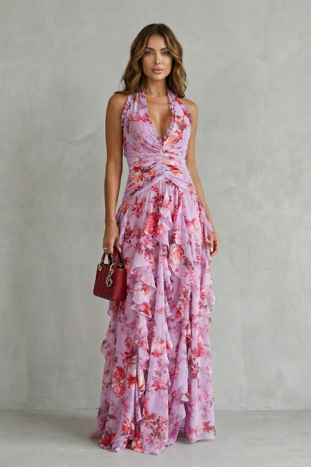Bella | Vestido longo com decote frente única