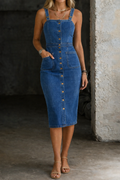 Indira | Vestido jeans com botões