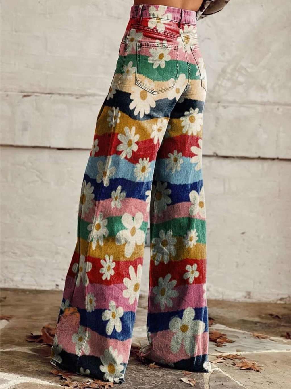 Léon - Pantalon élégant à fleurs