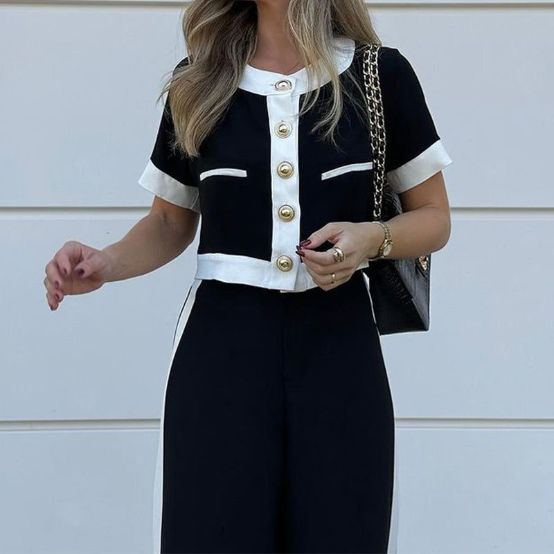 Conjunto casual de blusa e calça Sofia