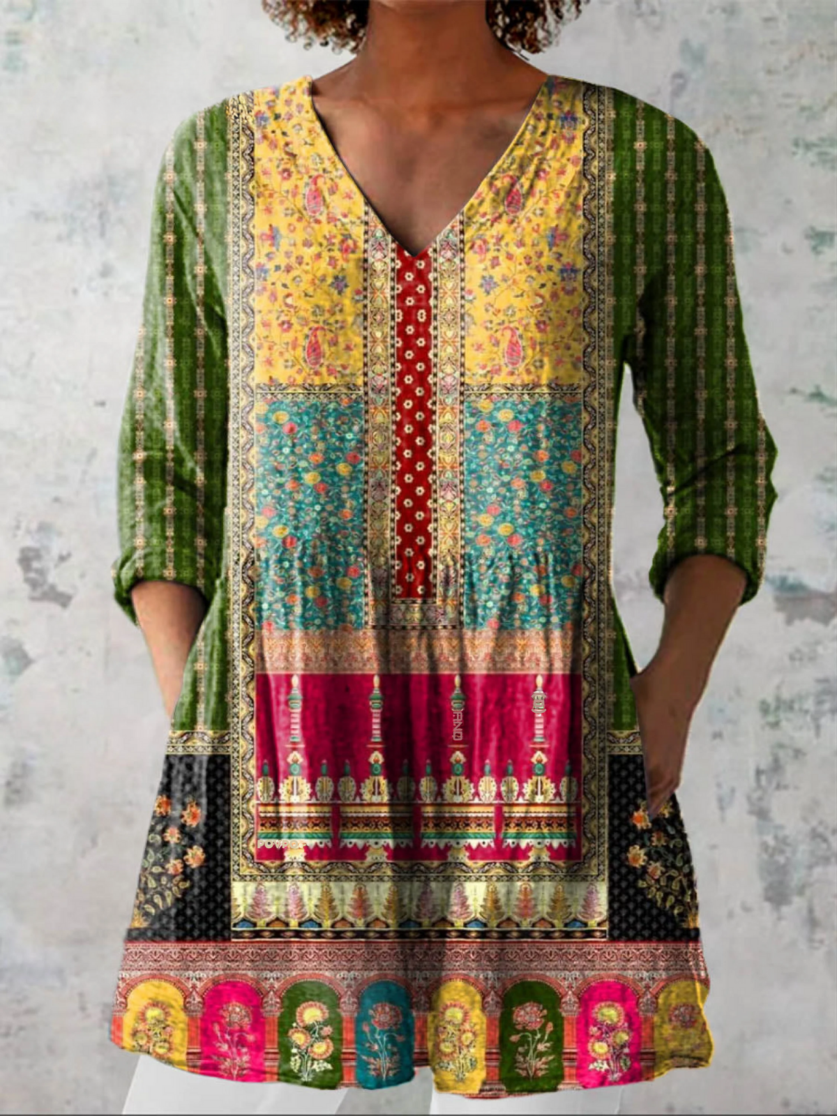 Emilie | Blusa longa com decote V