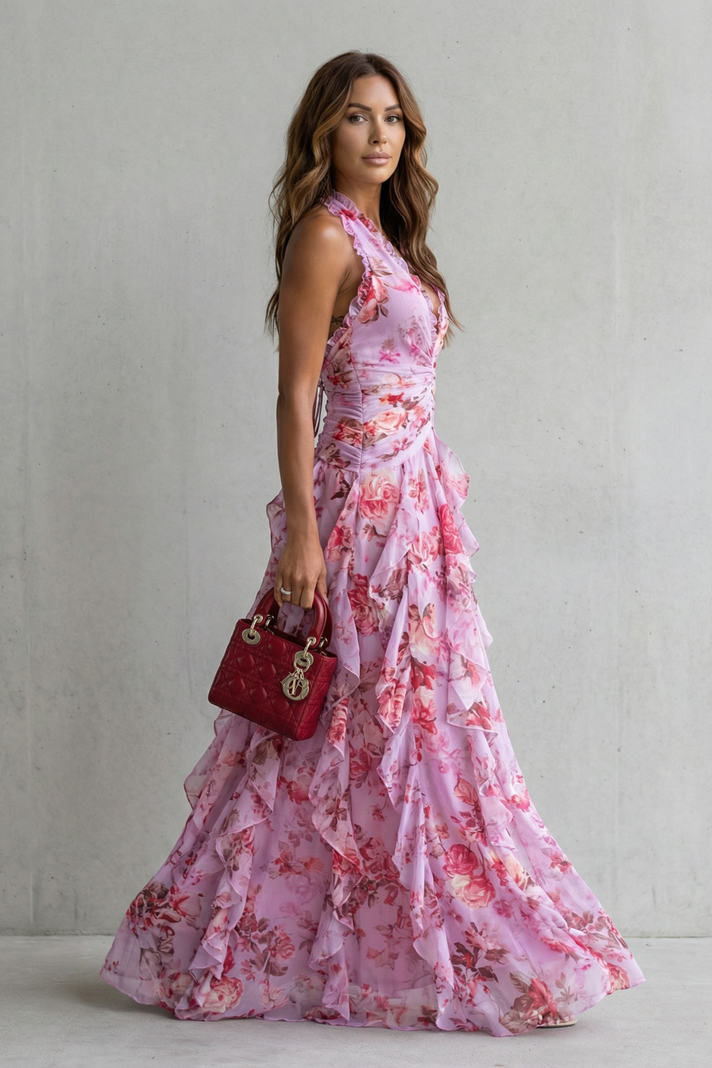 Bella | Vestido longo com decote frente única