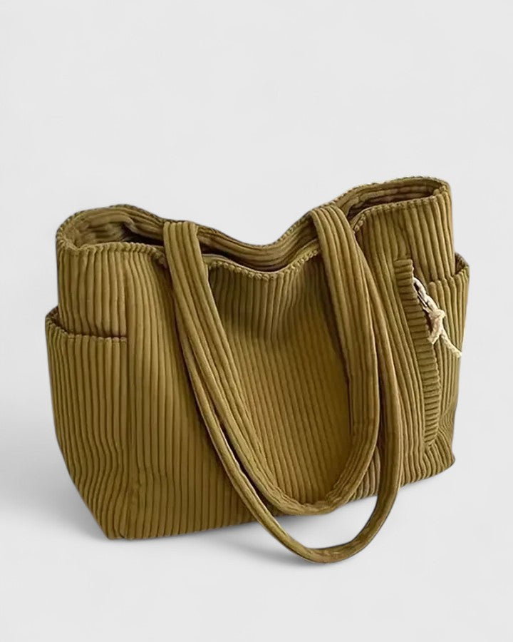 Liorane | Bolso tote lujoso de canalé con detalle de cordón