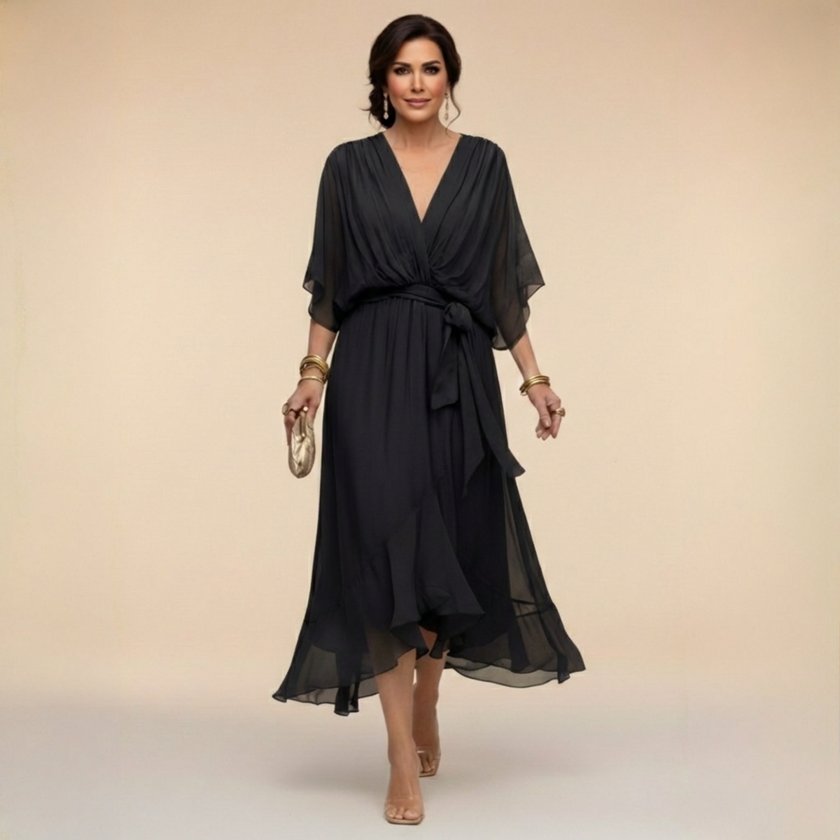 Monica | Vestido con cuello en V