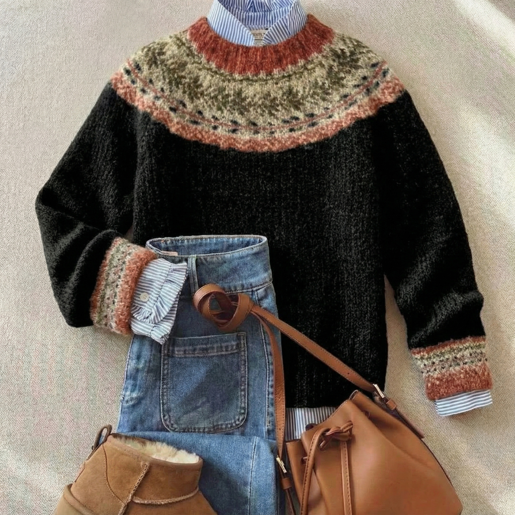 Everly | Maglione in maglia nordica dal gusto tradizionale