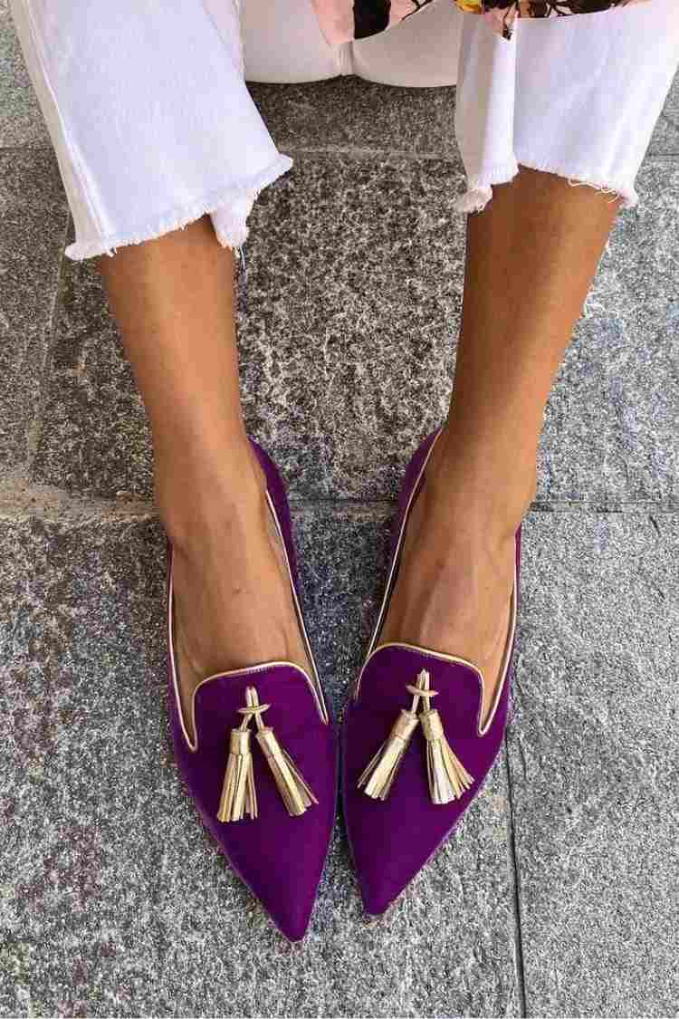 Mocassino con eleganti nappine