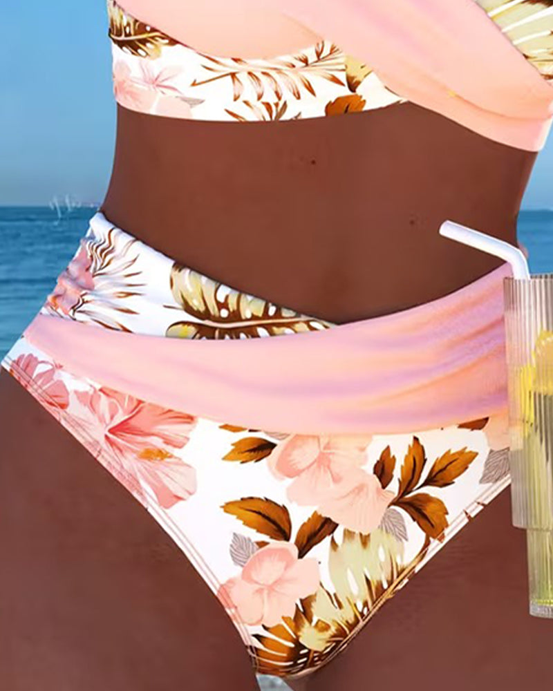 Jolina - Bikini met overslag en bloemenprint