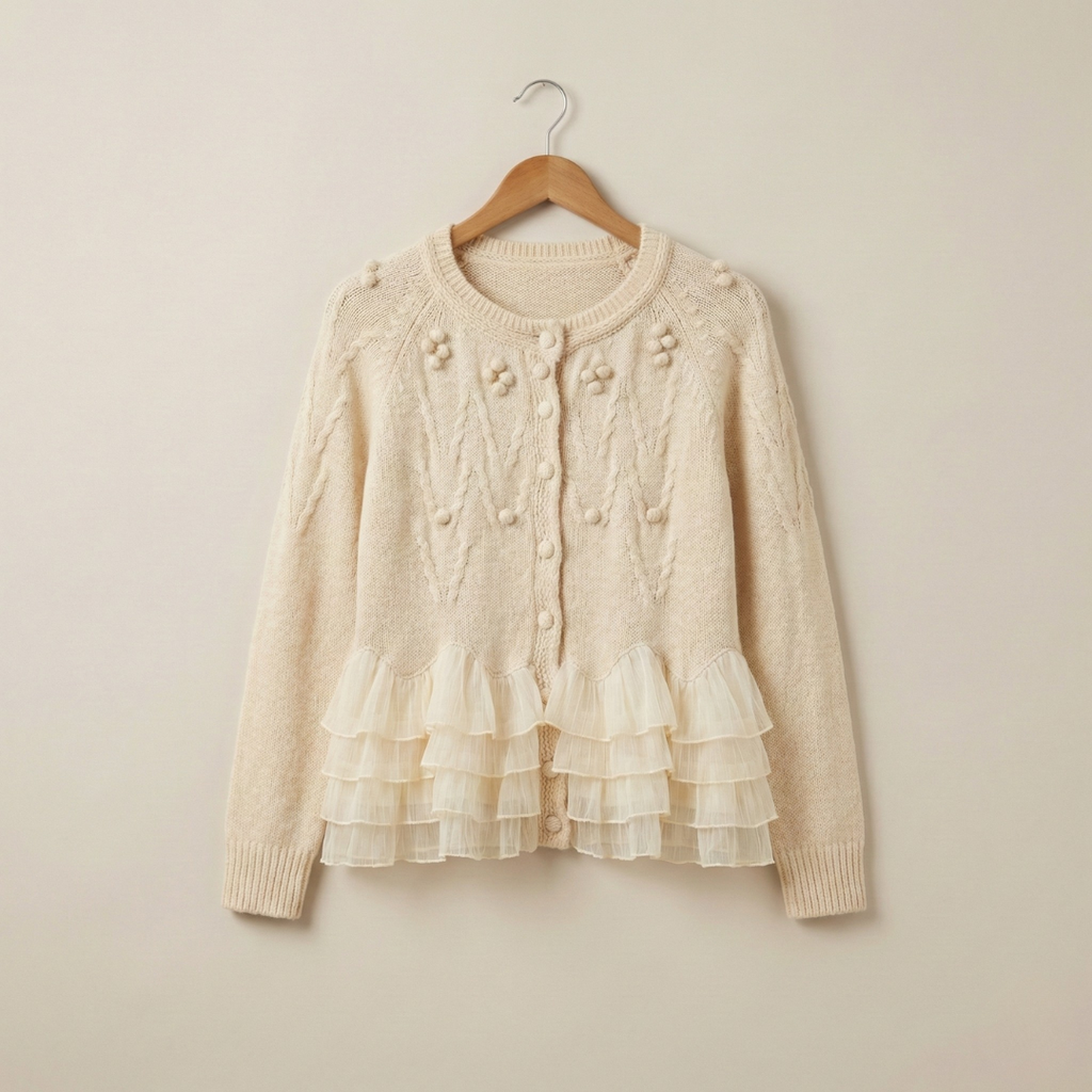 Natalie Ruffle Cardigan