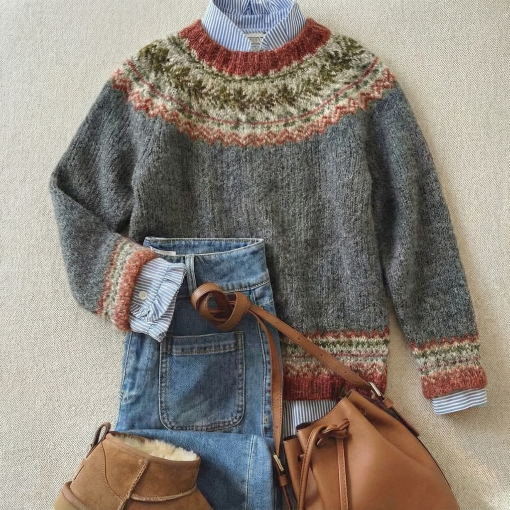 Everly | Maglione in maglia nordica dal gusto tradizionale