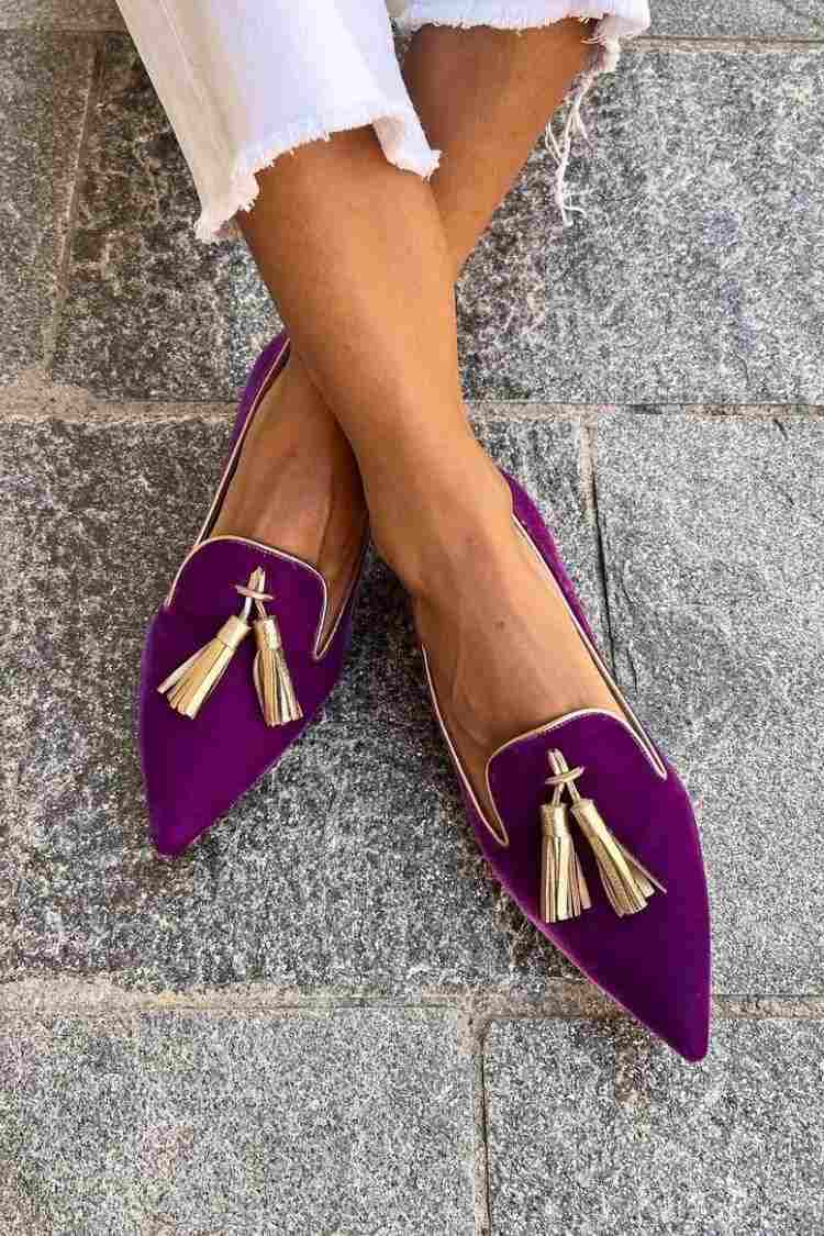 Mocassino con eleganti nappine