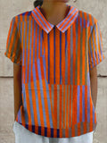 Nina | Camisa con rayas geométricas