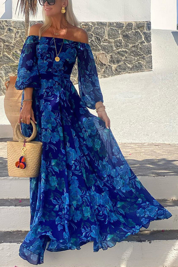 Luna | Lange jurk met bloemenprint