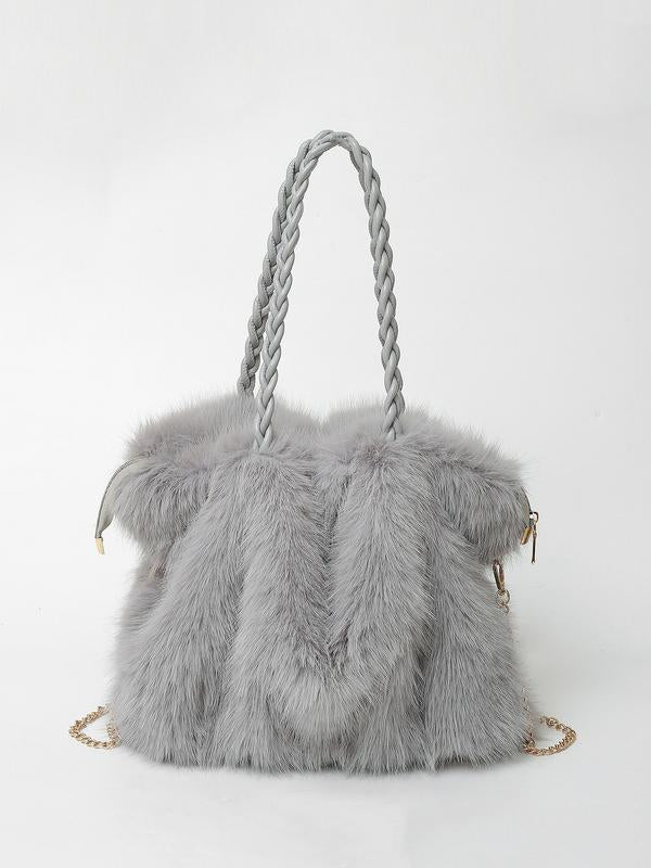 Karin | Sac cabas à bandoulière en velours doux