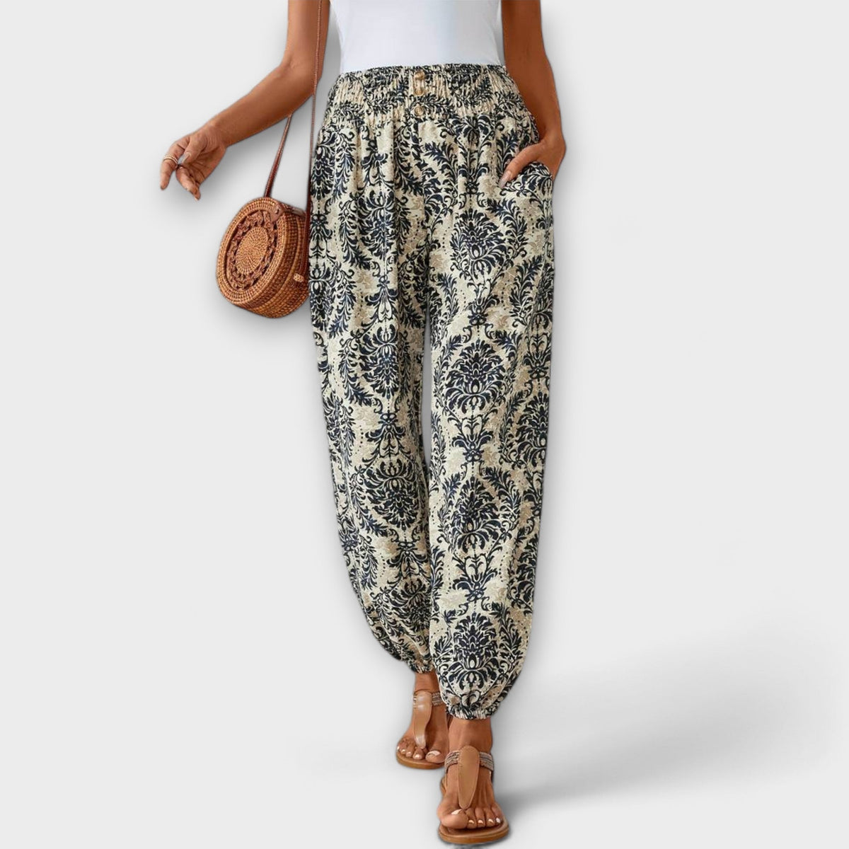 Scarlett - Pantalones con estampado étnico