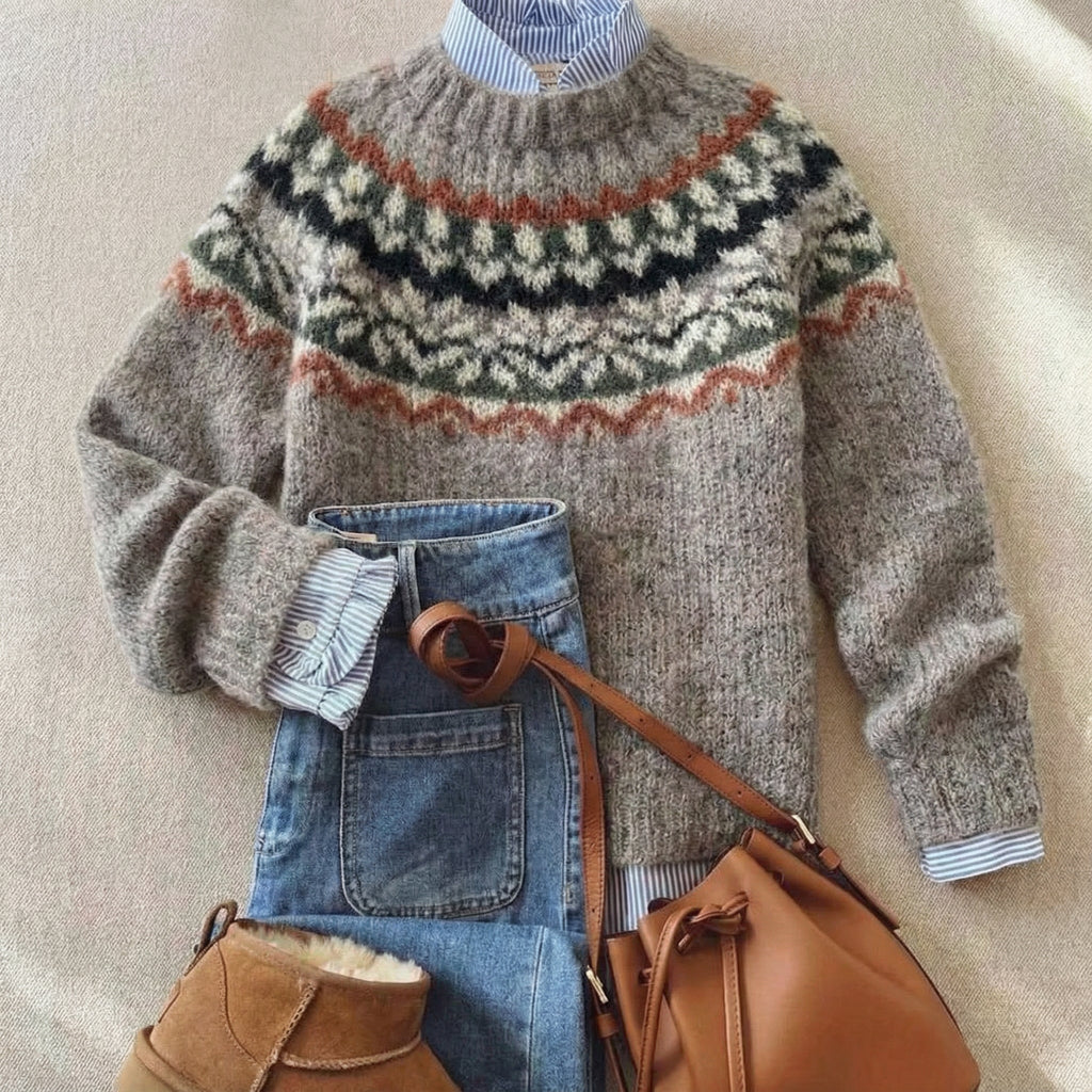 Everly | Maglione in maglia nordica dal gusto tradizionale
