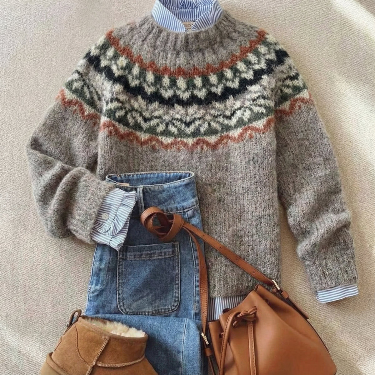 Everly | Heritage Nordic Knit Sweater