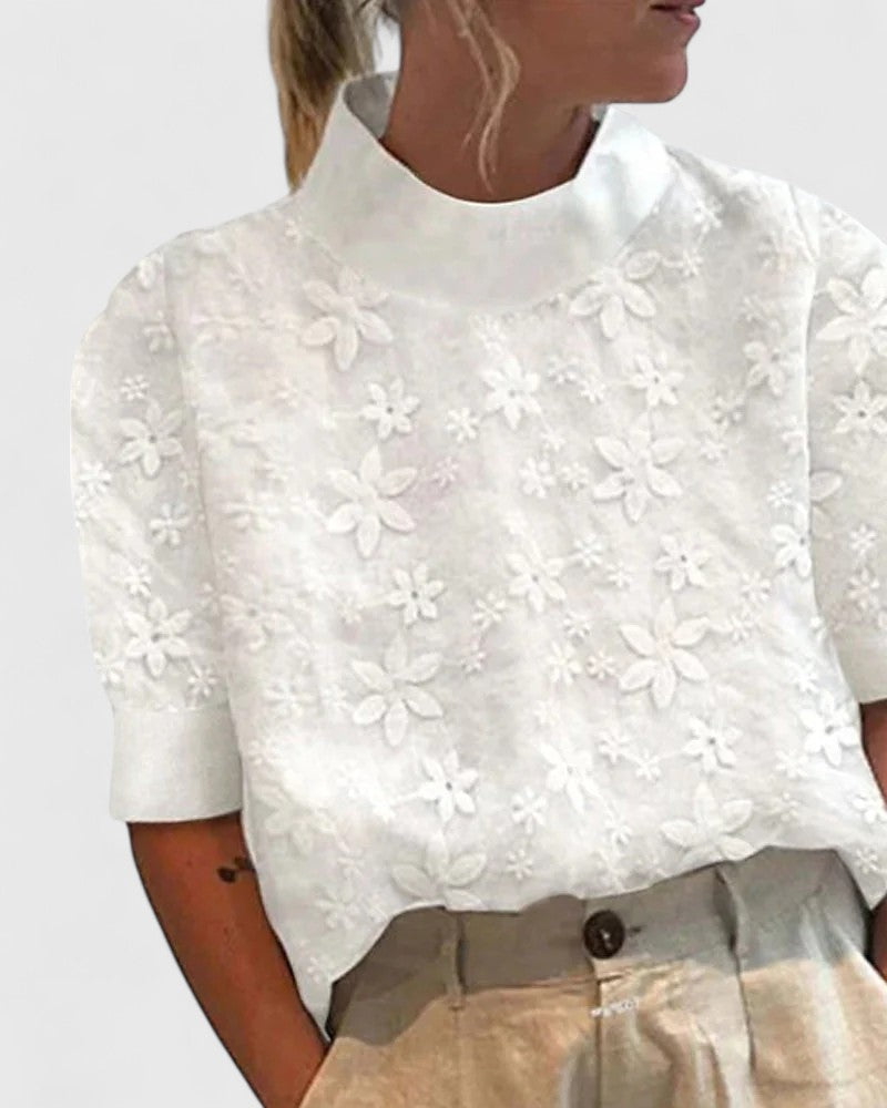 Sonelita | Elegante blouse met opstaande kraag