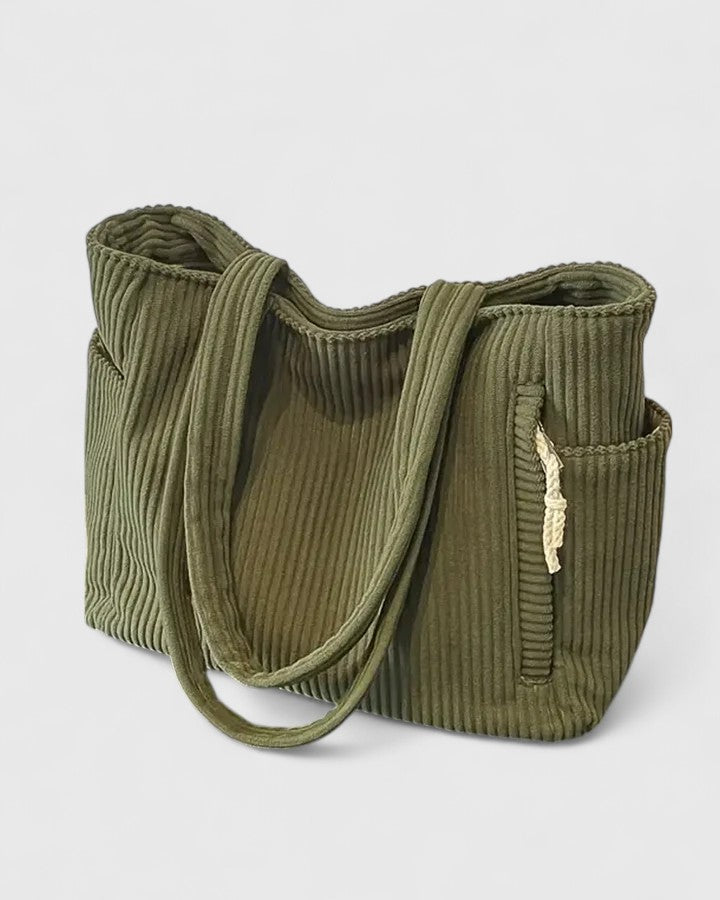 Liorane | Bolso tote lujoso de canalé con detalle de cordón