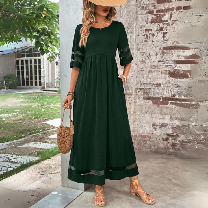 Aubrey™ | Vestido Midi que Valoriza e Suaviza a Barriga