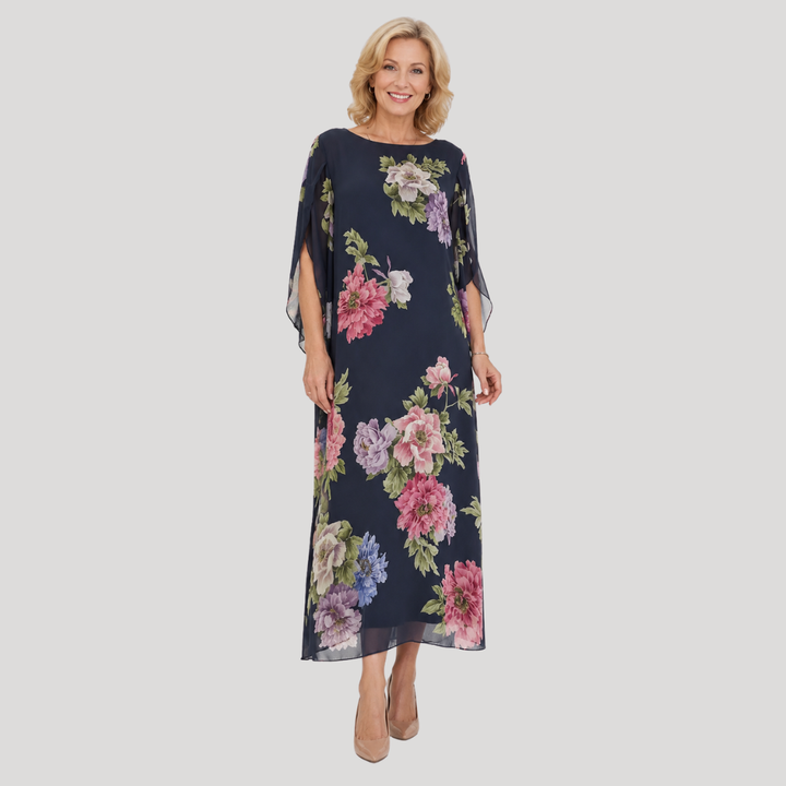 Elowen™ | Vestido maxi flor de medianoche