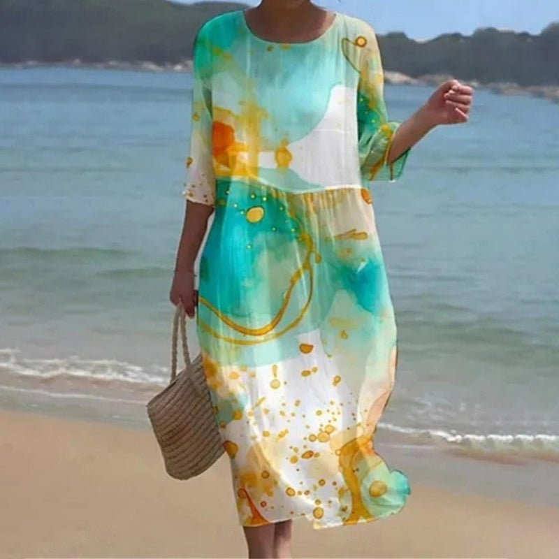 Keely | Abito con fiori al tramonto